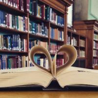 book in heart shape